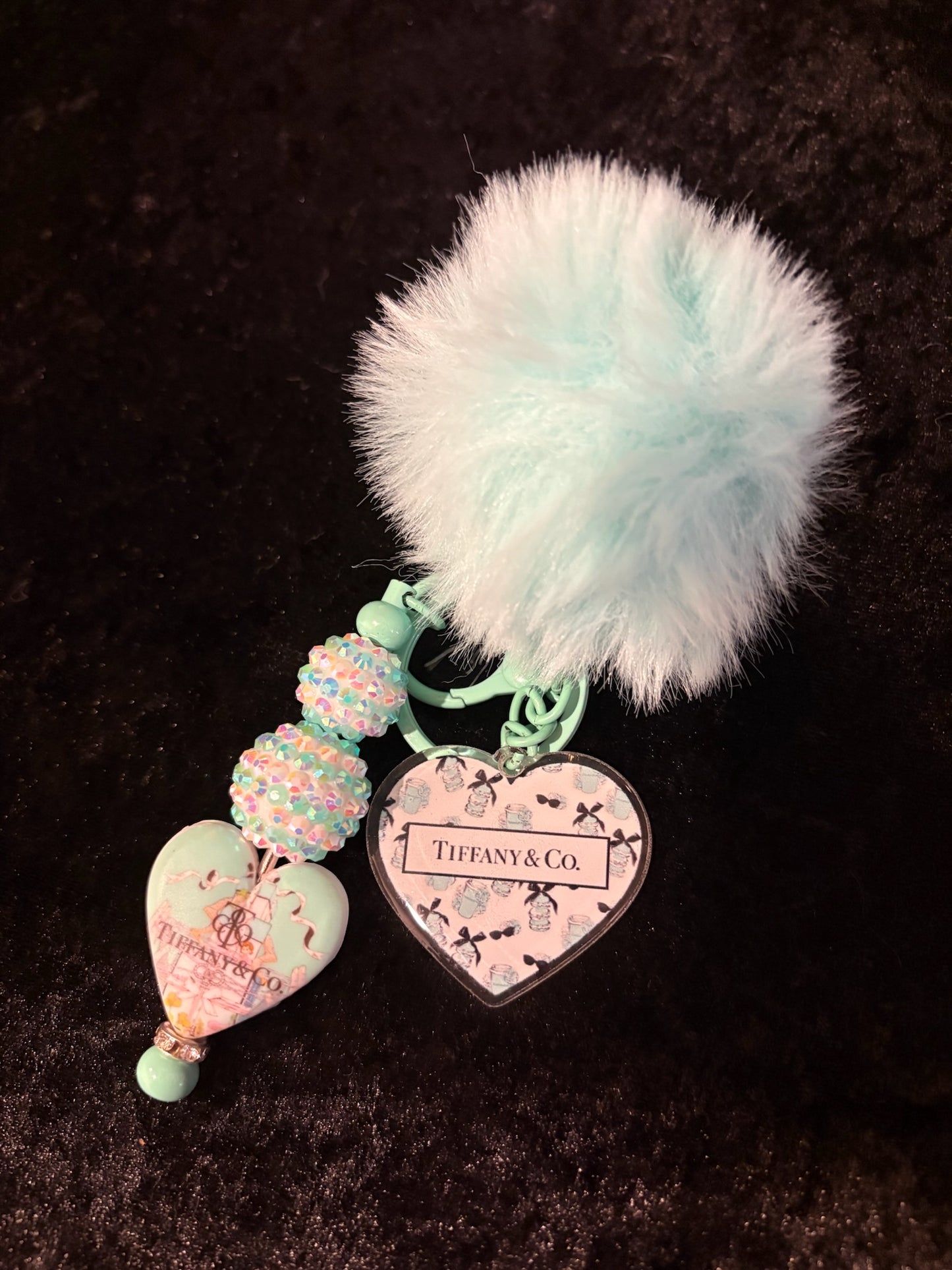 Ocean Glow Puff Charm Keychain