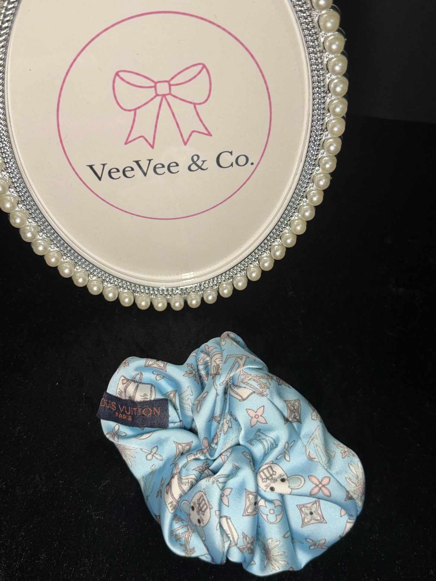Sky Sweet Monogram Scrunchie