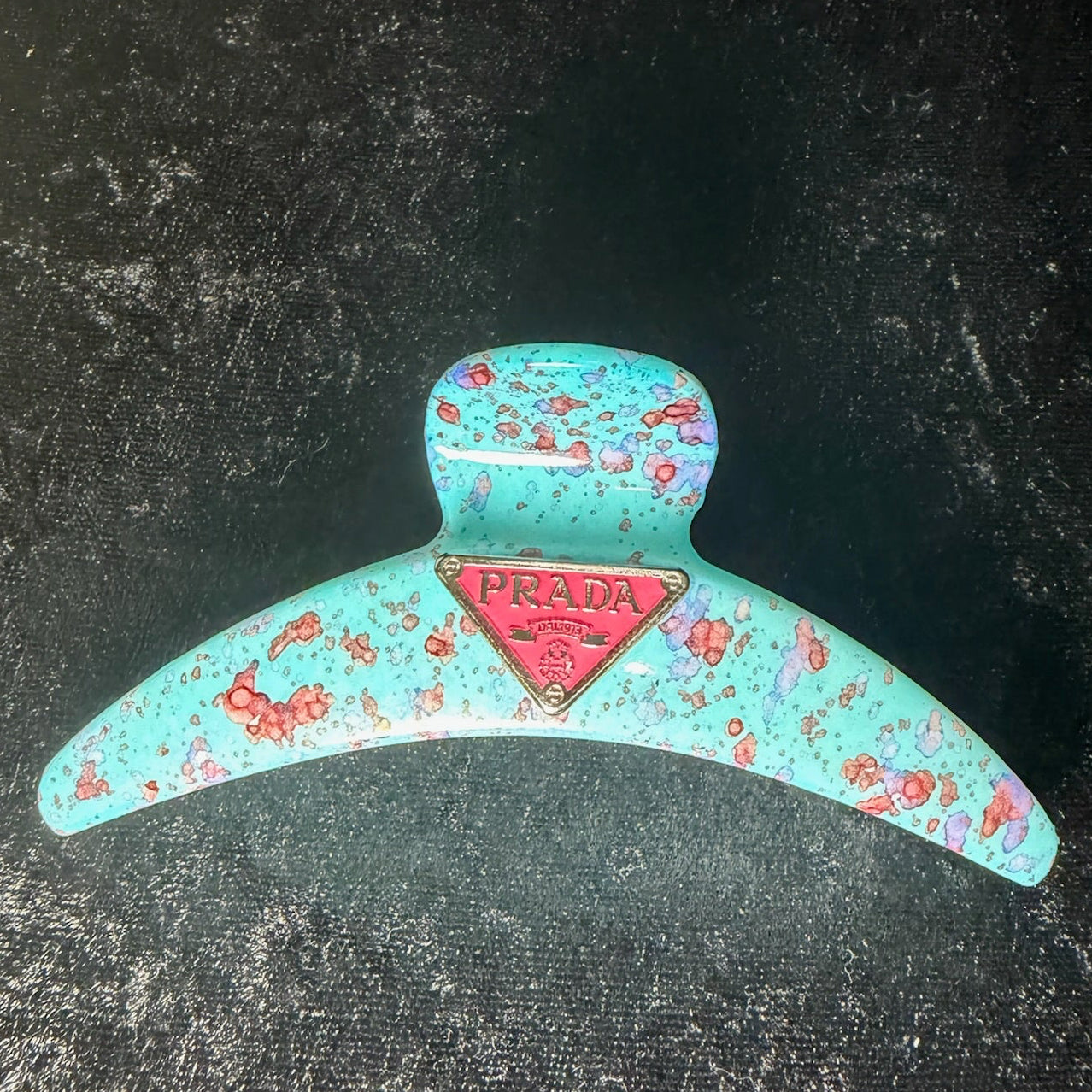Cotton Candy Marble Hair Clip