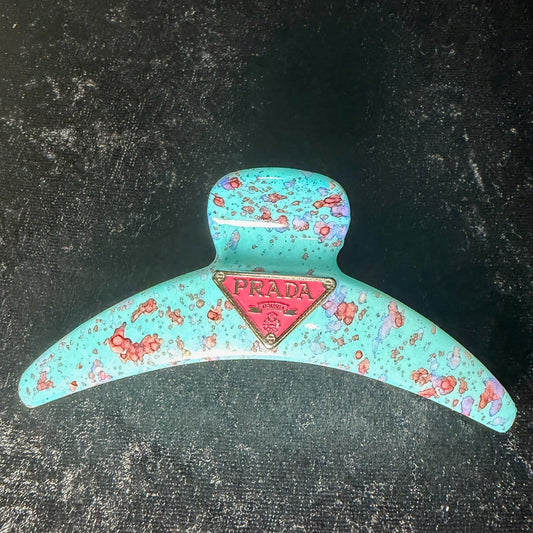 Cotton Candy Marble Hair Clip