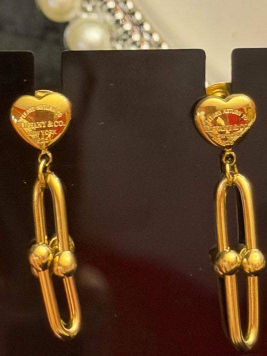 Golden Love Drop Earrings