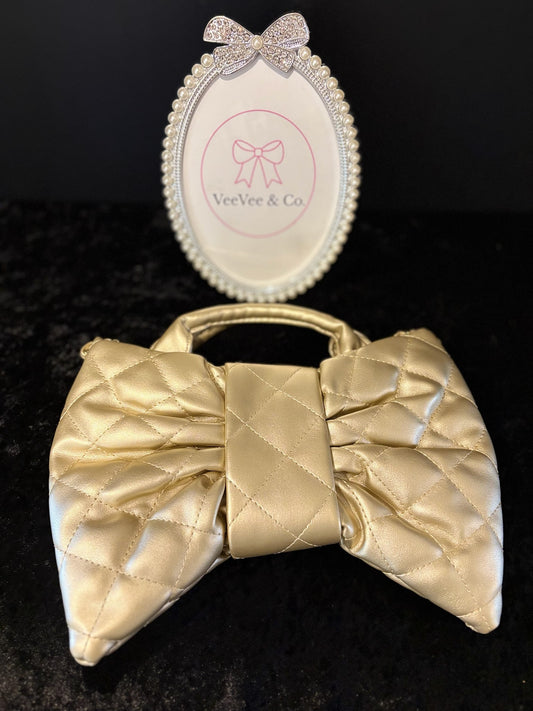 Golden Bow Babe Bag