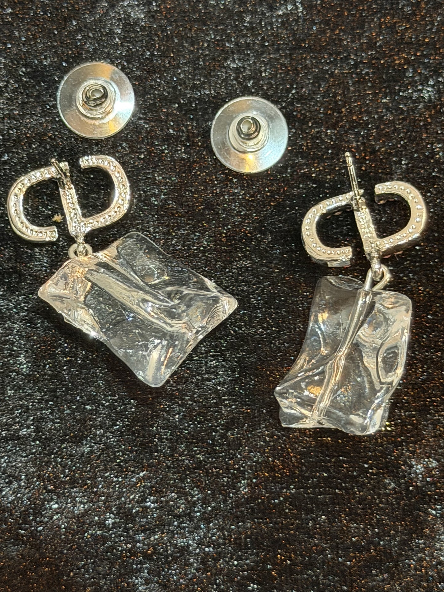Paris Pop Princess Pink Crystal Drop Earrings