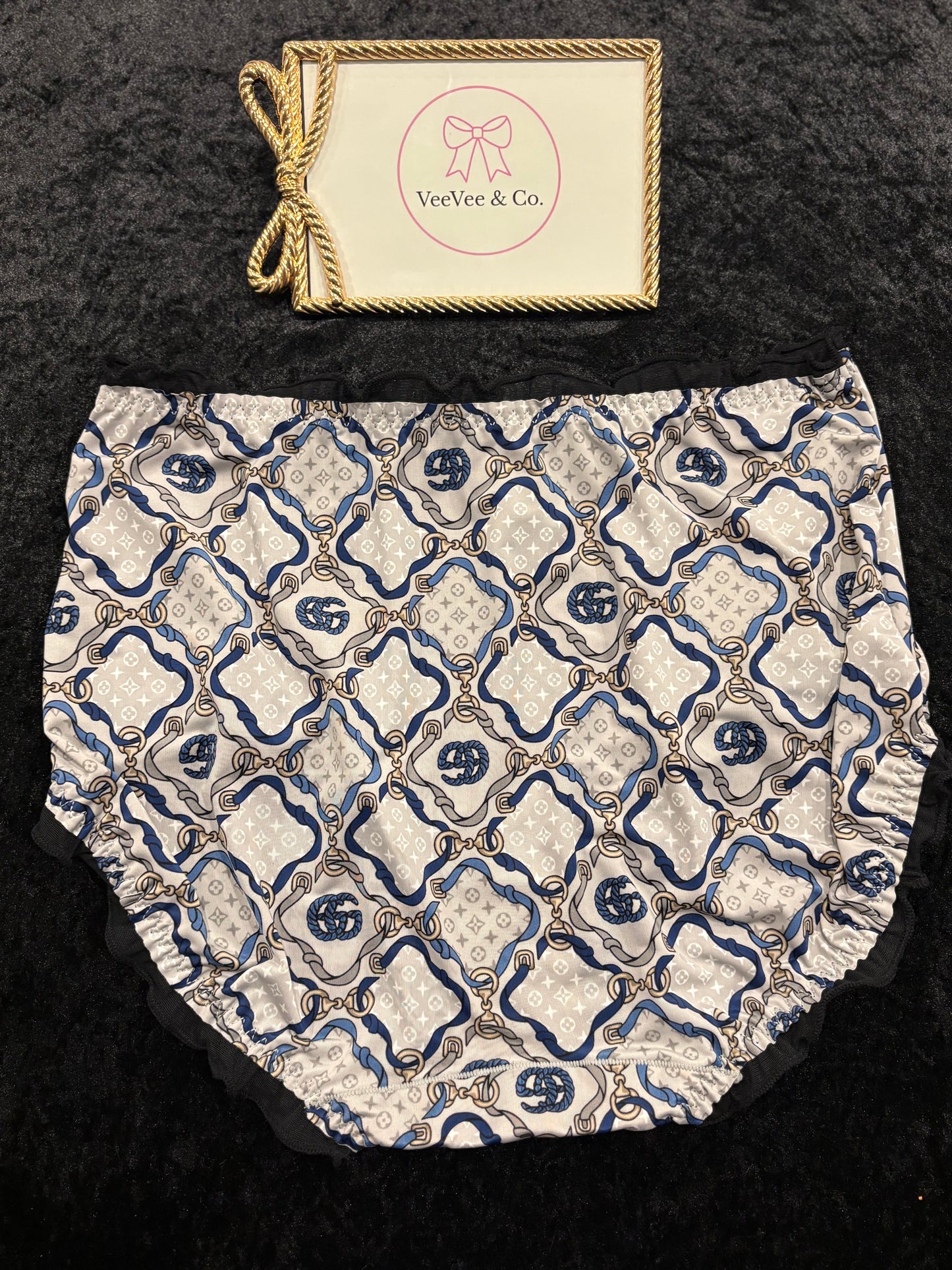 Dreamy Blue Detail Panties - SIZE 2X