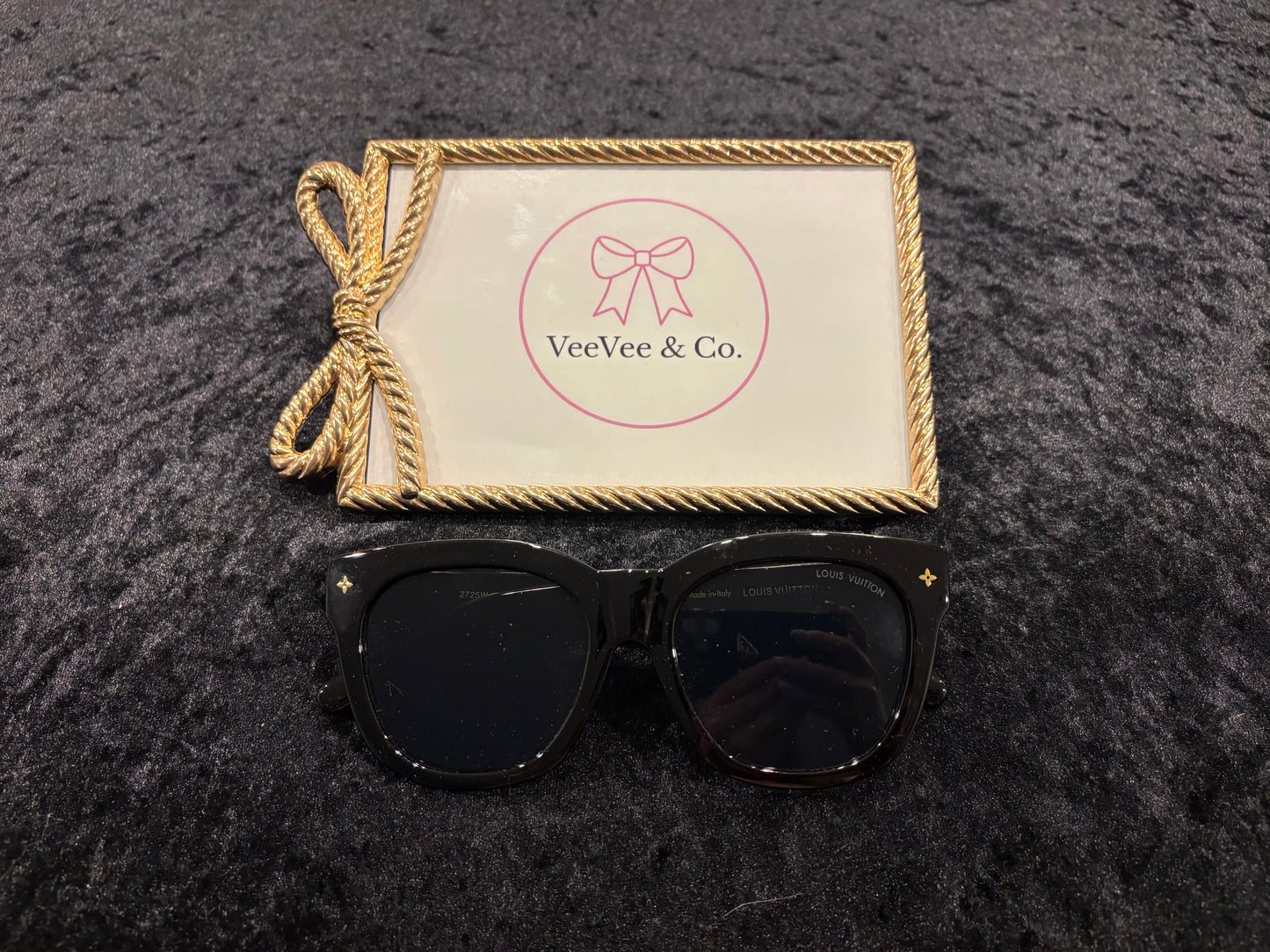 Blackout Luxe Sunglasses with Rainbow Monogram