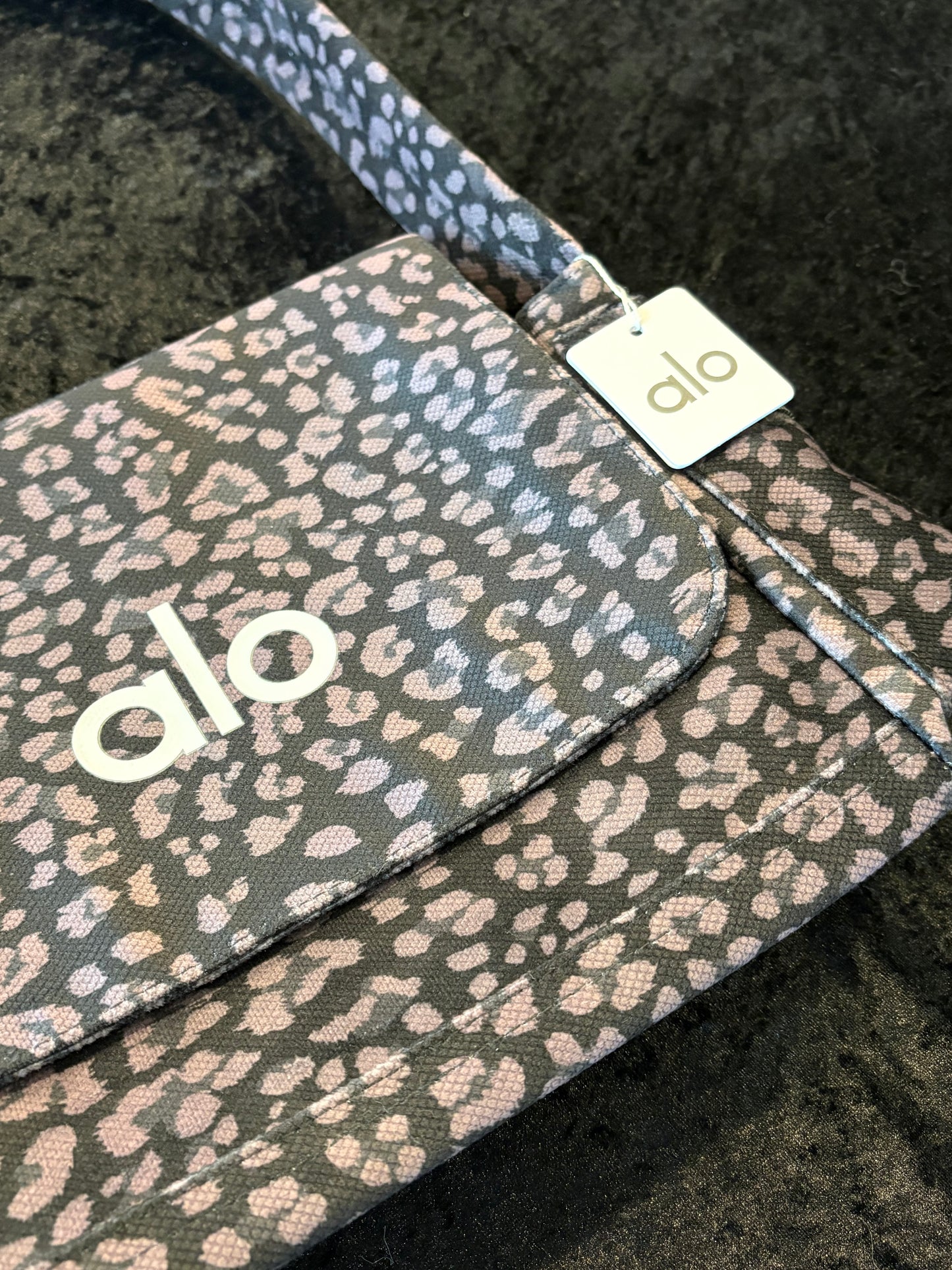 Midnight Leopard Foldover Bag