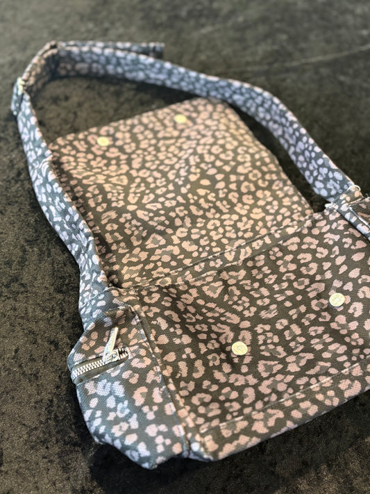 Midnight Leopard Foldover Bag