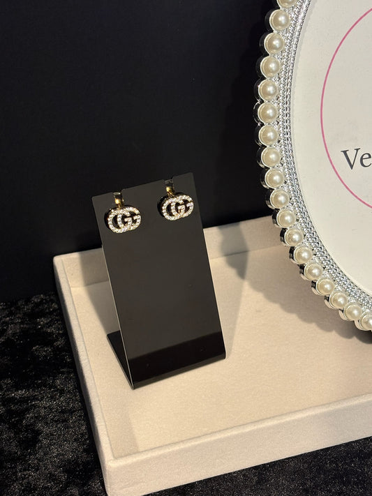 Tiny Luxe Logo Studs