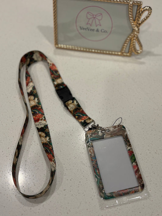 Dark Bloom Style Badge Holder/ID Set