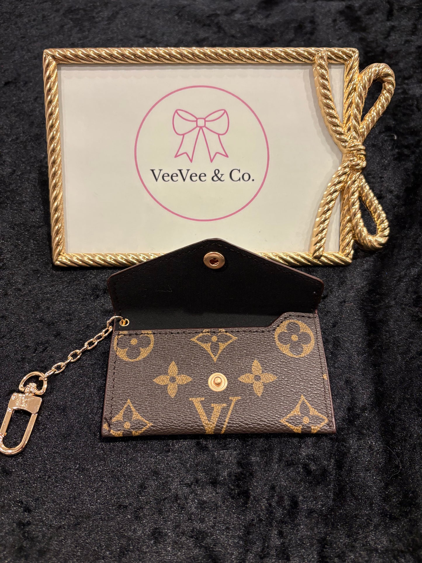 Mini Monogram Business Card Holder Bag Charm