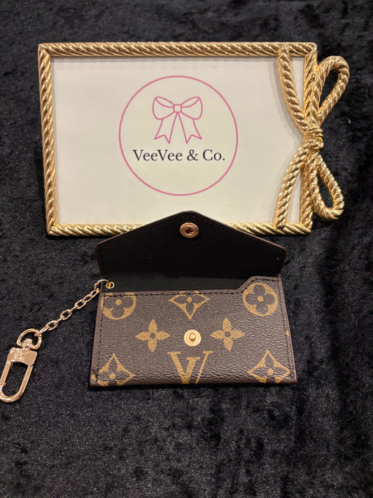 Mini Monogram Business Card Holder Bag Charm