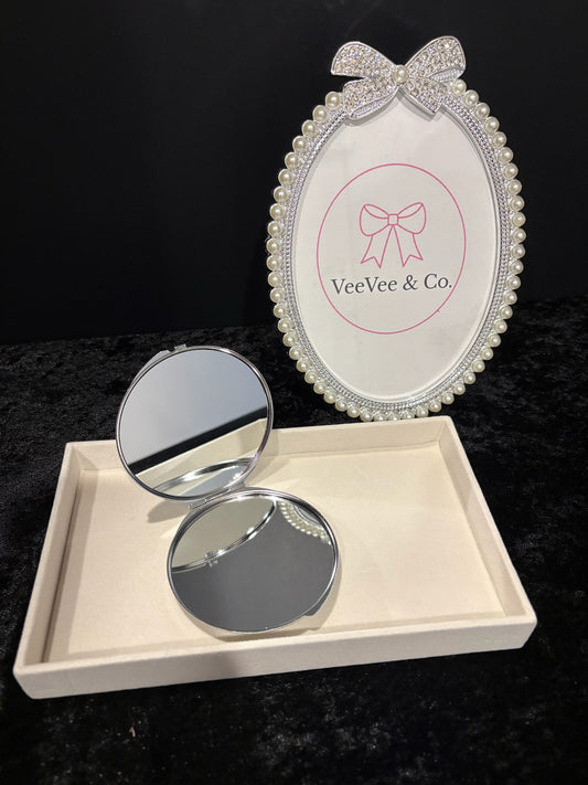 Noir Crystal Pocket Mirror