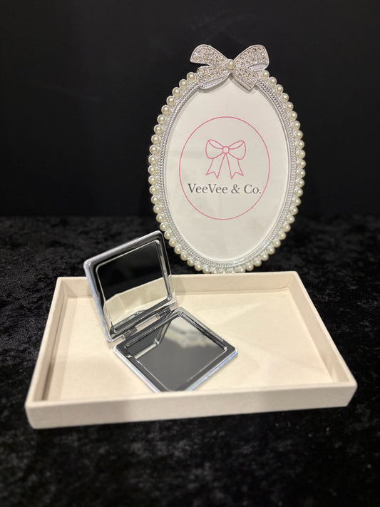 Blue Mirage Square Compact – Tie-Dye Travel Mirror