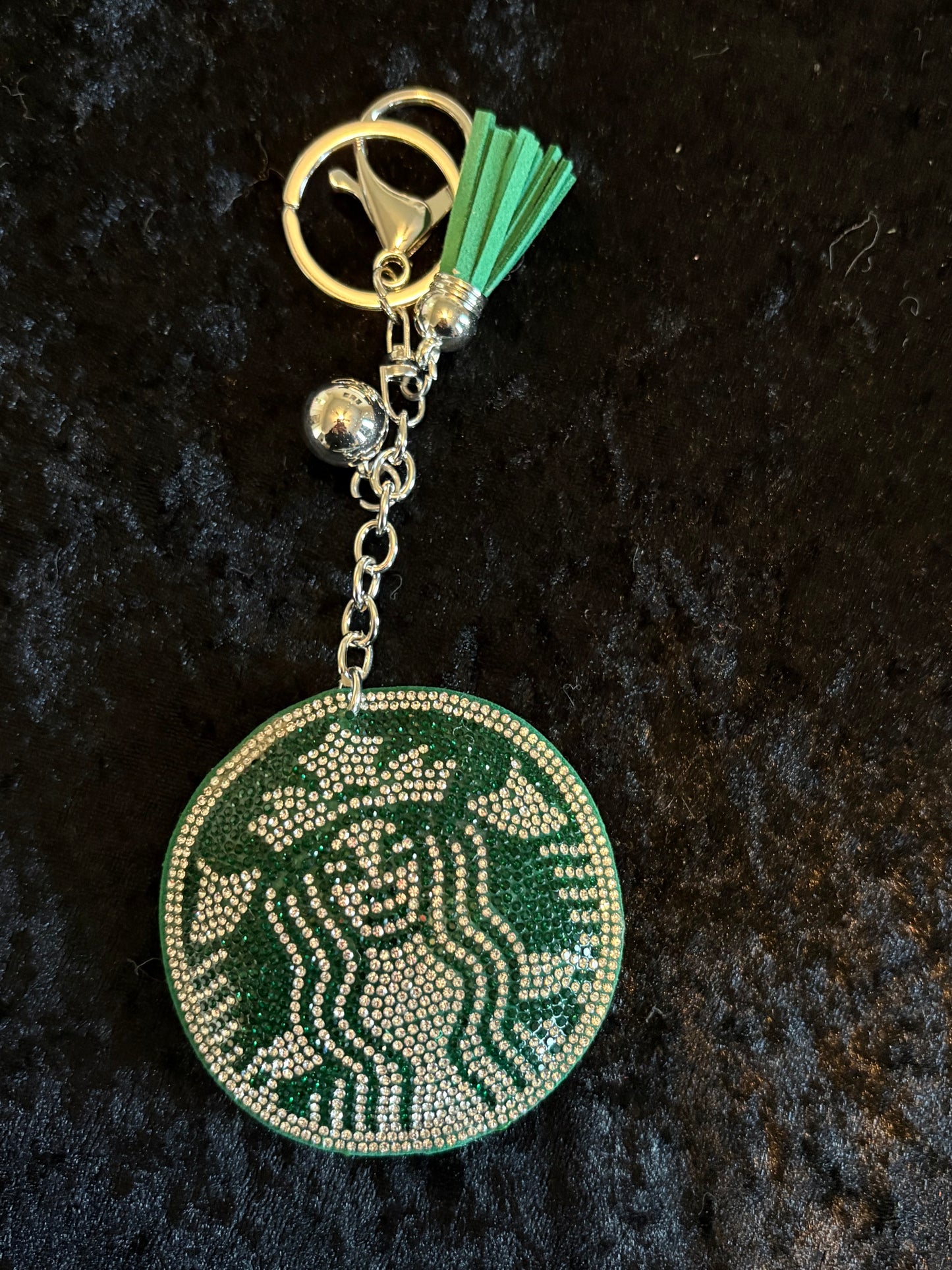 Coffee Lover Rhinestone Keychain