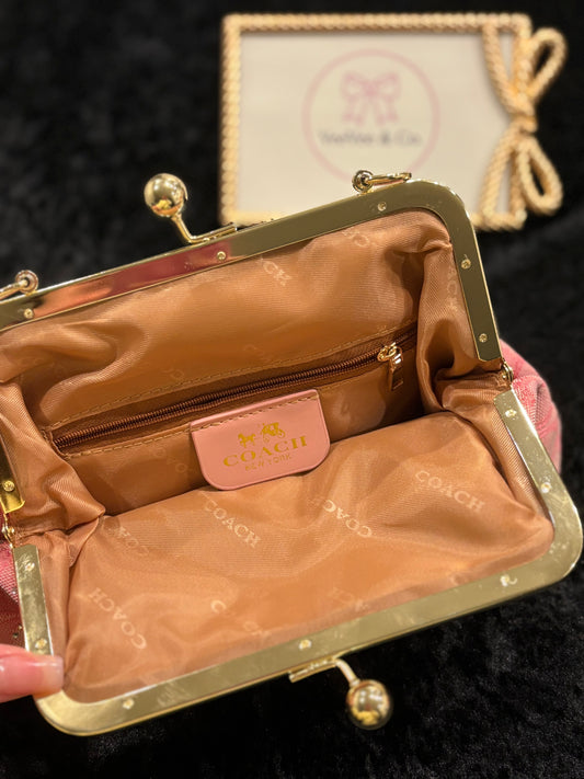 Sparkle Babe Kiss Lock Clutch