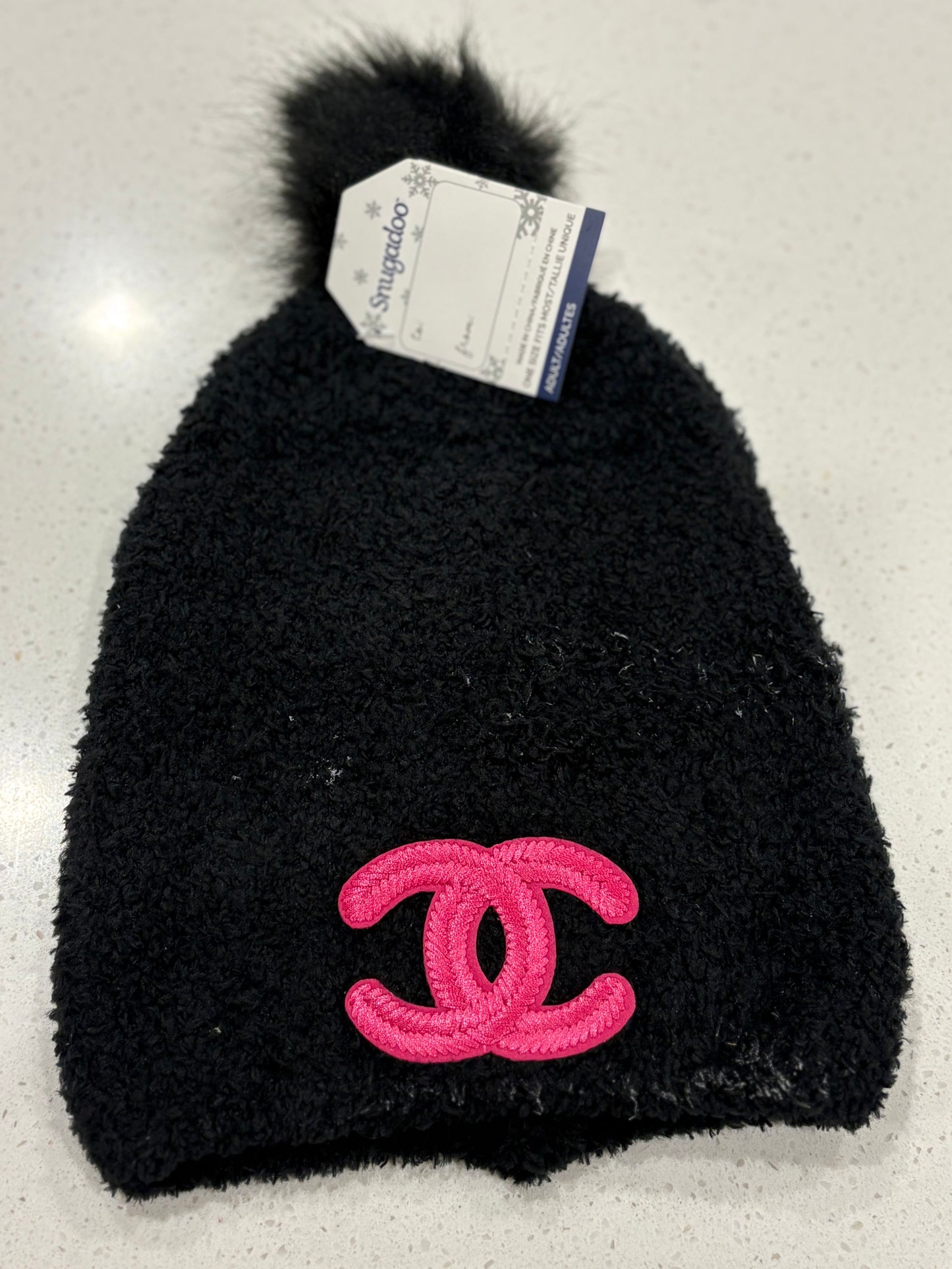 Midnight Cozy Pom Beanie