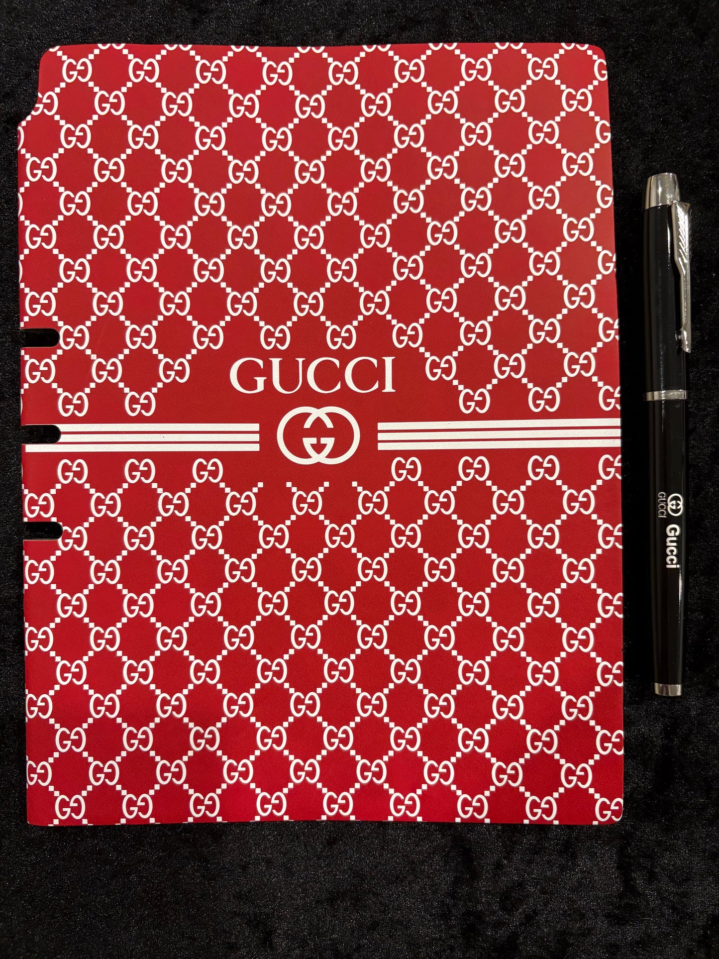 Cherry Luxe Monogram Notebook & Pen Set