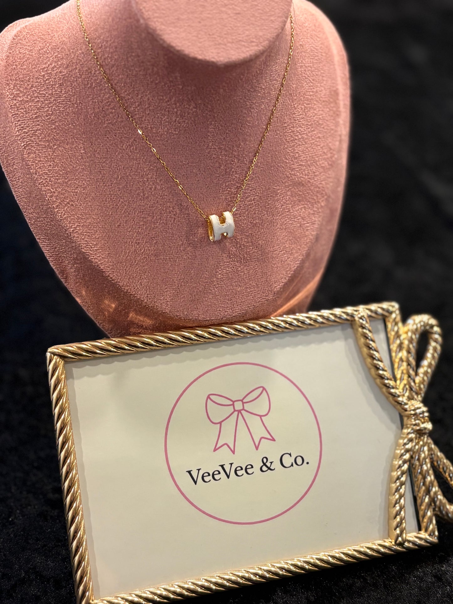 Ivory Icon “H” Pendant Necklace