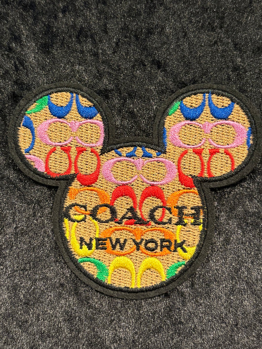 Chic Rainbow Monogram Mickey Iron-On Patch Set