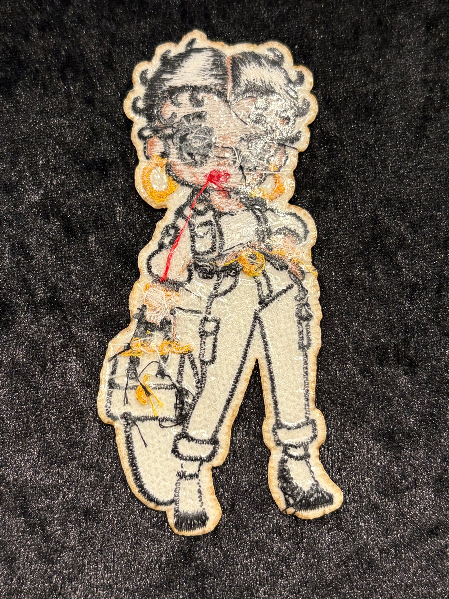 Camo Betty Babe Iron-On Patch