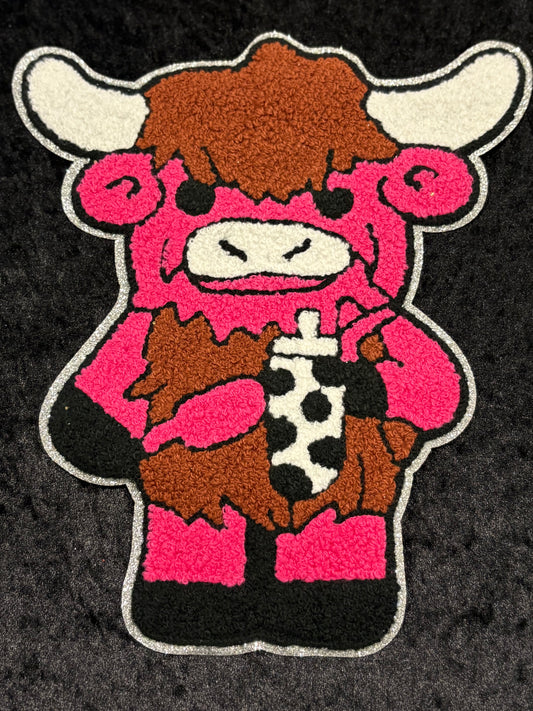 Fluffy & Fierce Highland Cow Iron-On Patch