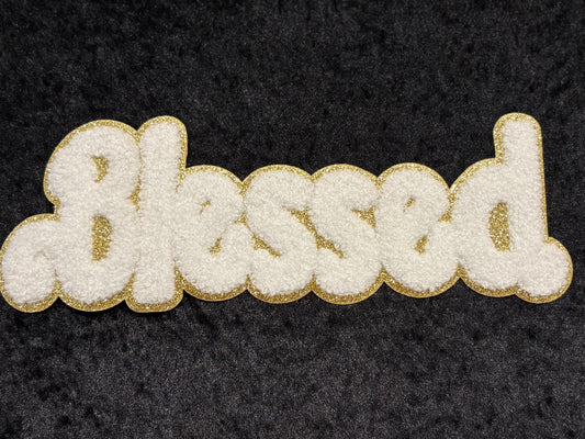 Golden Grace βBlessedβ Iron-On Patch