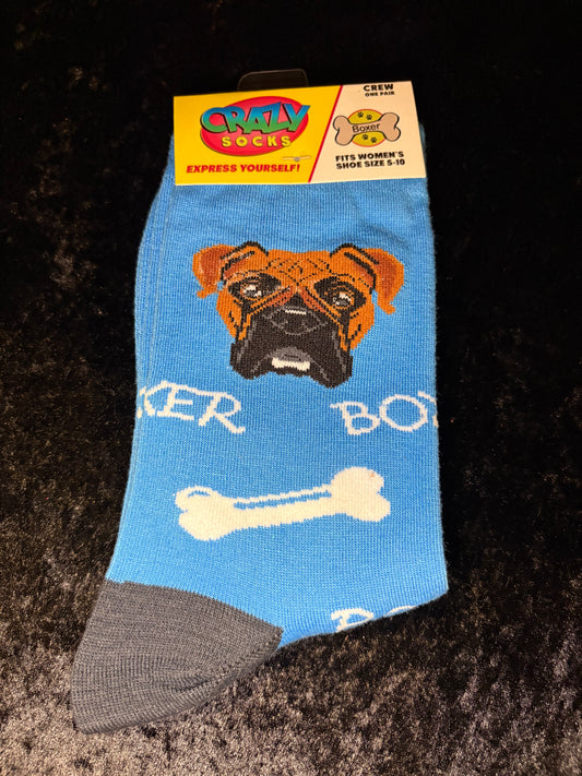 Fun Animal Socks Collection | Boxer & Bulldog Crew Socks