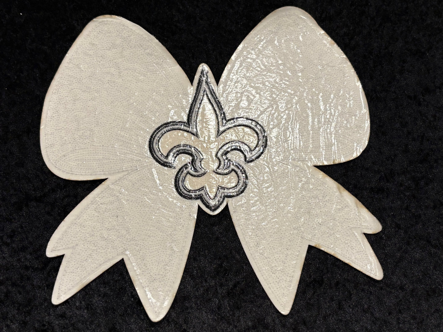 Who Dat Sparkle Bow Iron-On Patch
