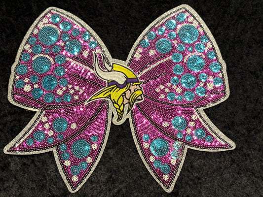 Skol Sparkle Bow Iron-On Patch