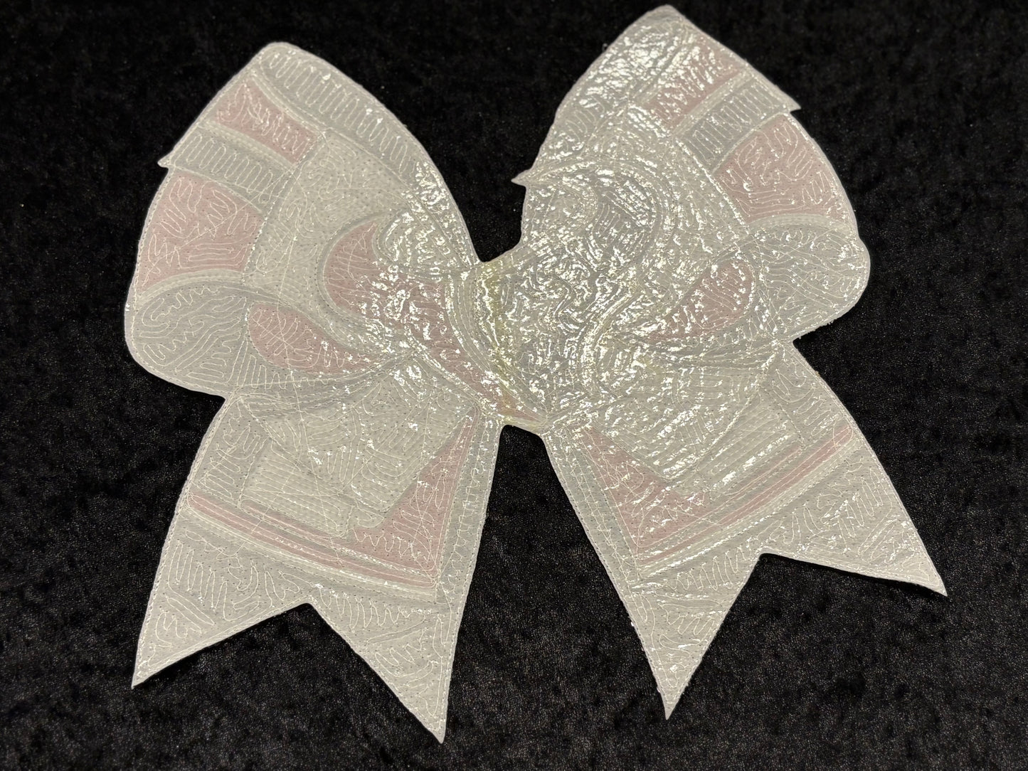 Lone Star Sparkle Bow Iron-On Patch