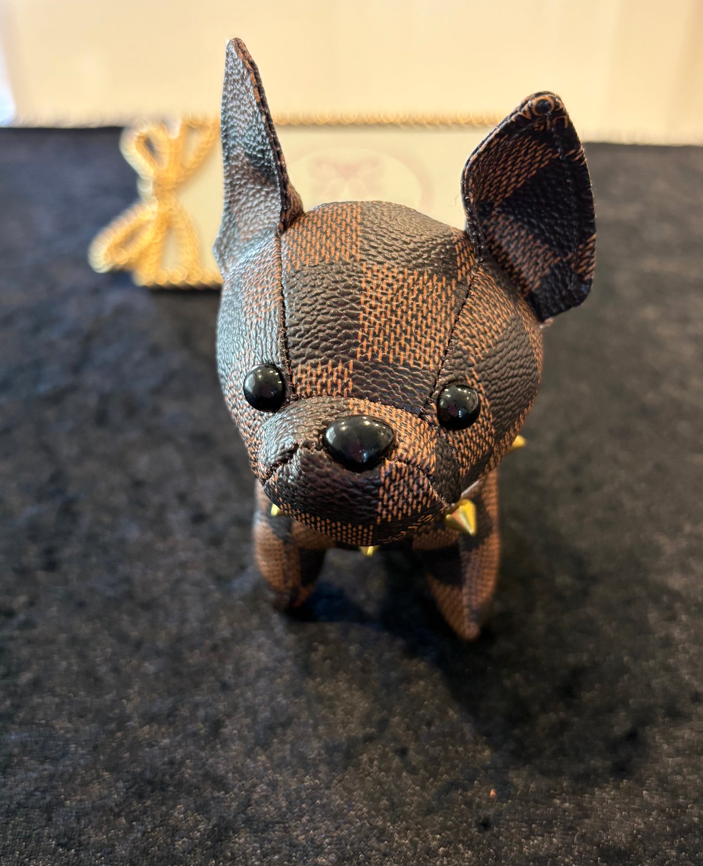The Statement Pup Charm – Gold Spike Collar Edition