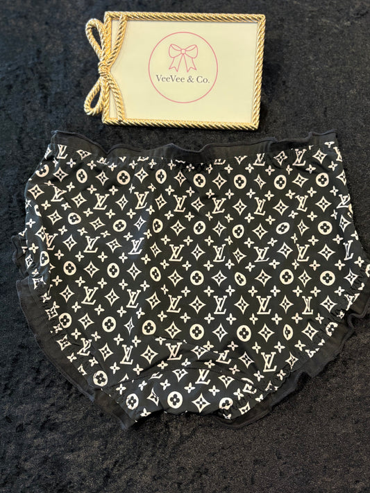 Luxe Monogram Comfort Briefs – Black & White Edition ~ SIZE L/XL