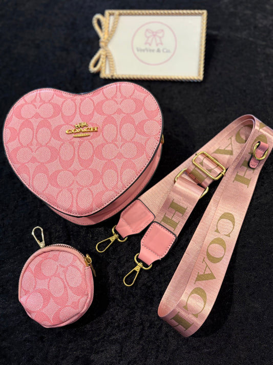 Playful Pink Heart Purse