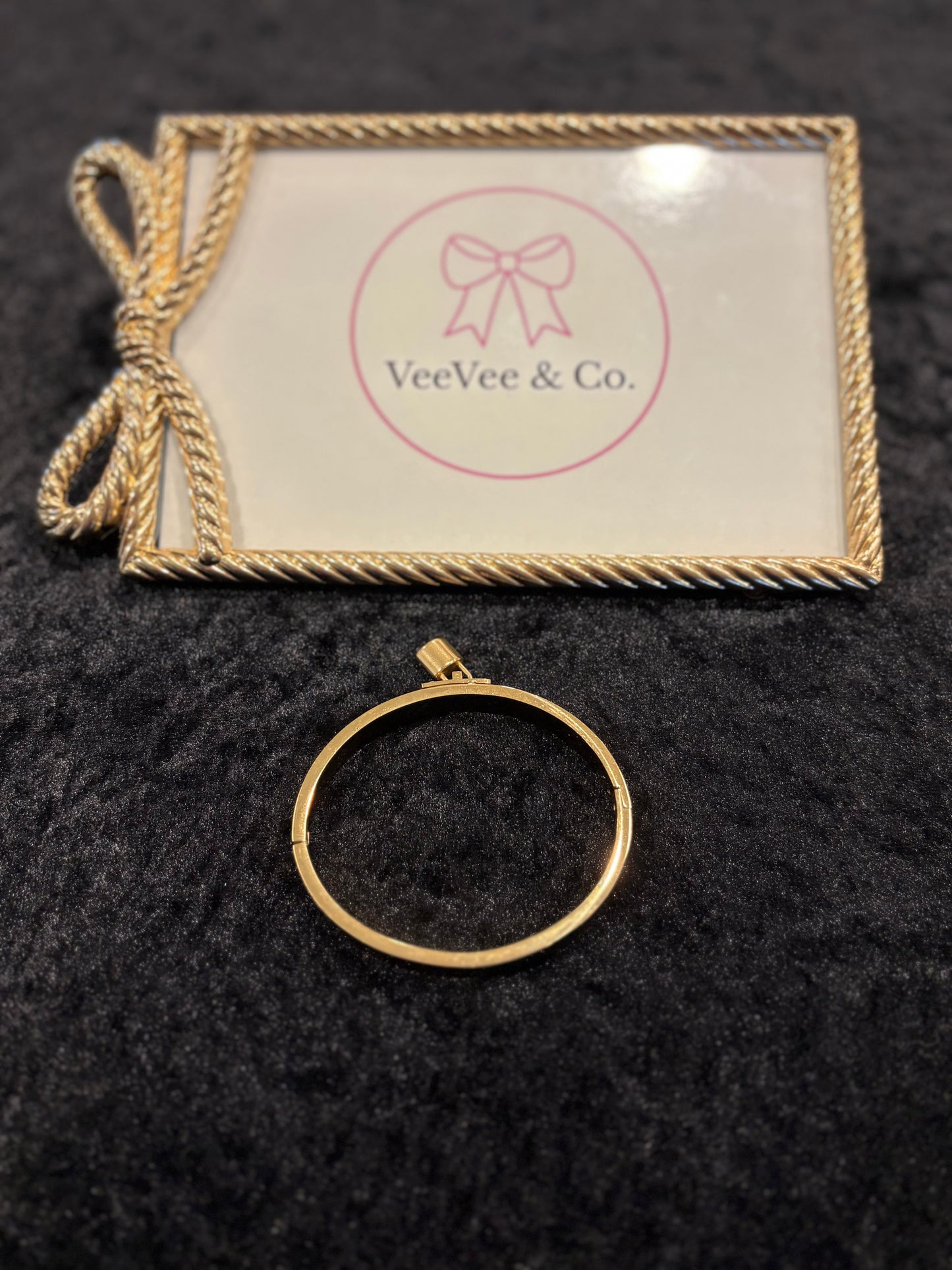 Gold Logo Keylock Bangle