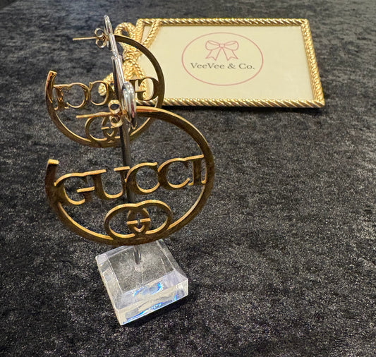 Signature Shine Hoops – Polished Gold Style