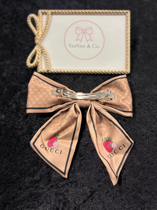 Monogram Berry Belle Bow Clip