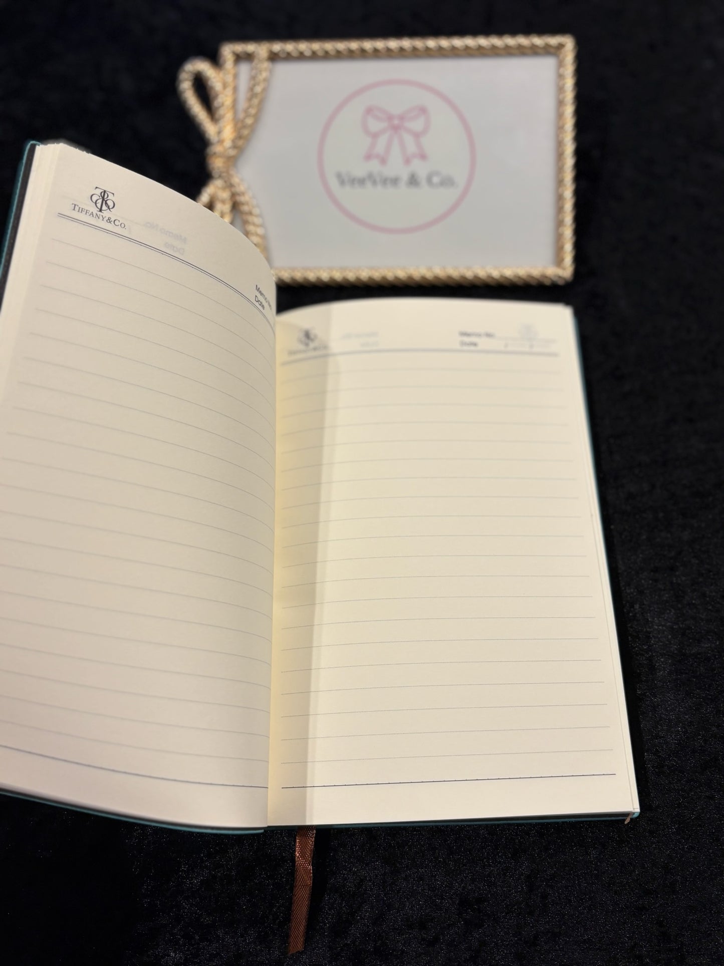 Elegant Teal Faux Suede Notebook & Pen – Luxe Desk Companion
