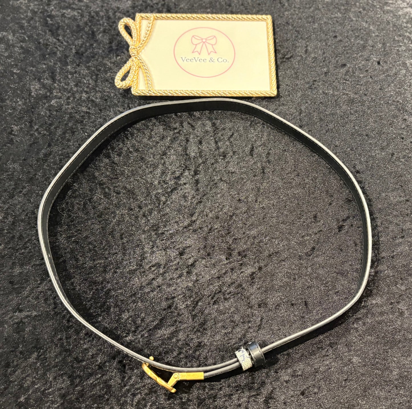 Petite Monogram Luxe Belt β Slim Gold Icon Edition