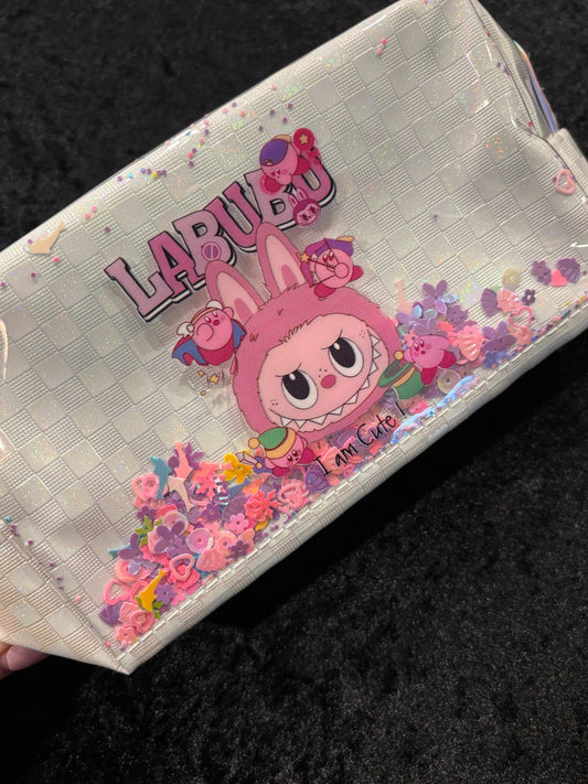 Iridescent Glitter Monster Wristlet Pouch – Shimmer Confetti Edition