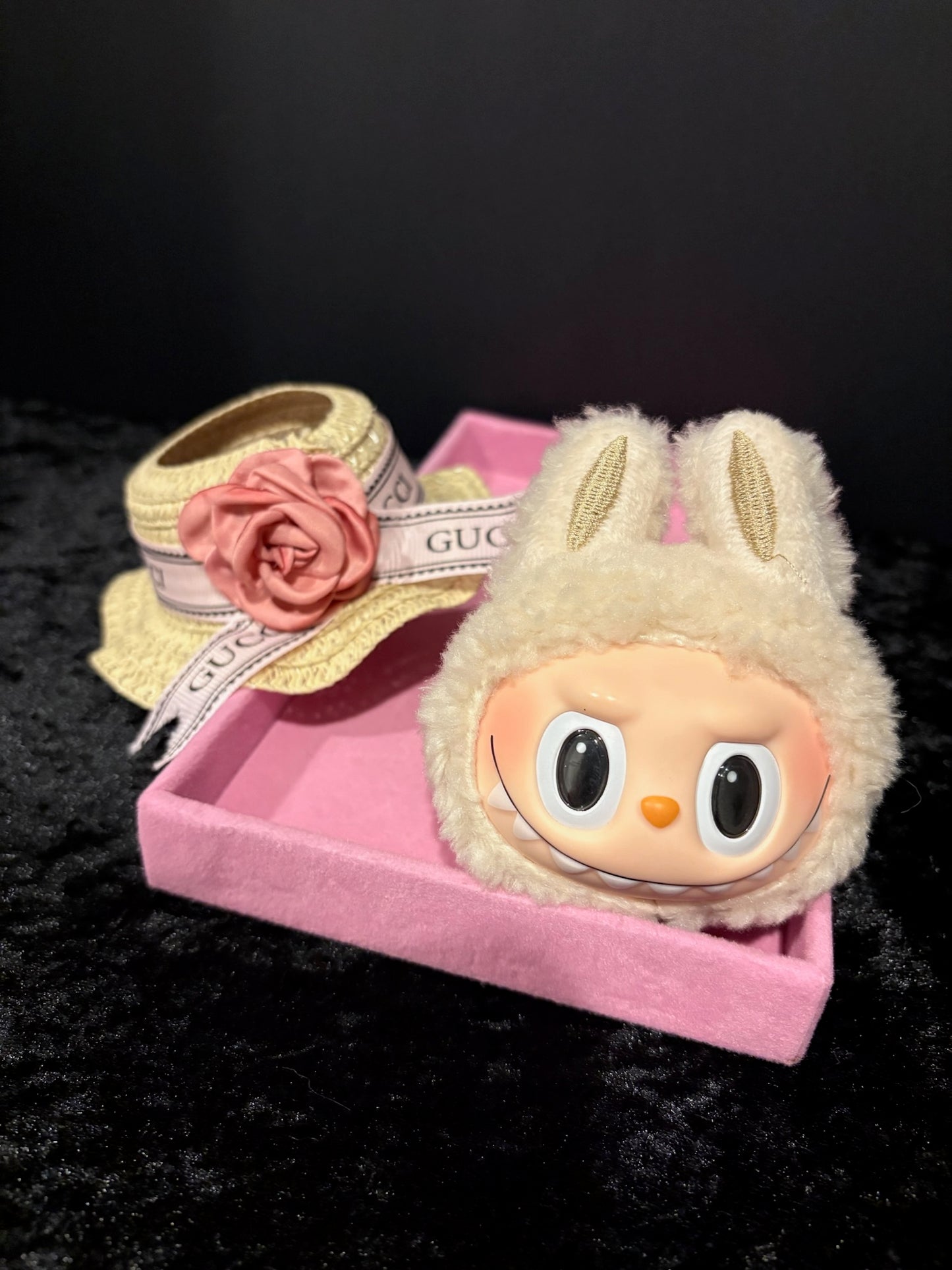 π€π Mini Bubu Buddy | Tan Plush Head + Sun Hat Accessory