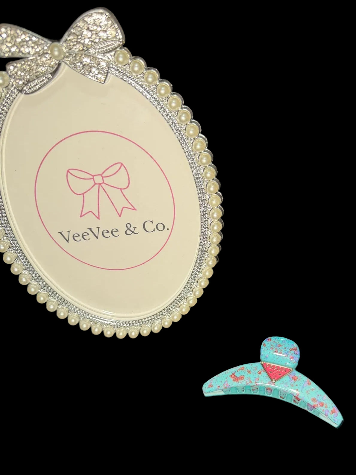 Cotton Candy Marble Hair Clip