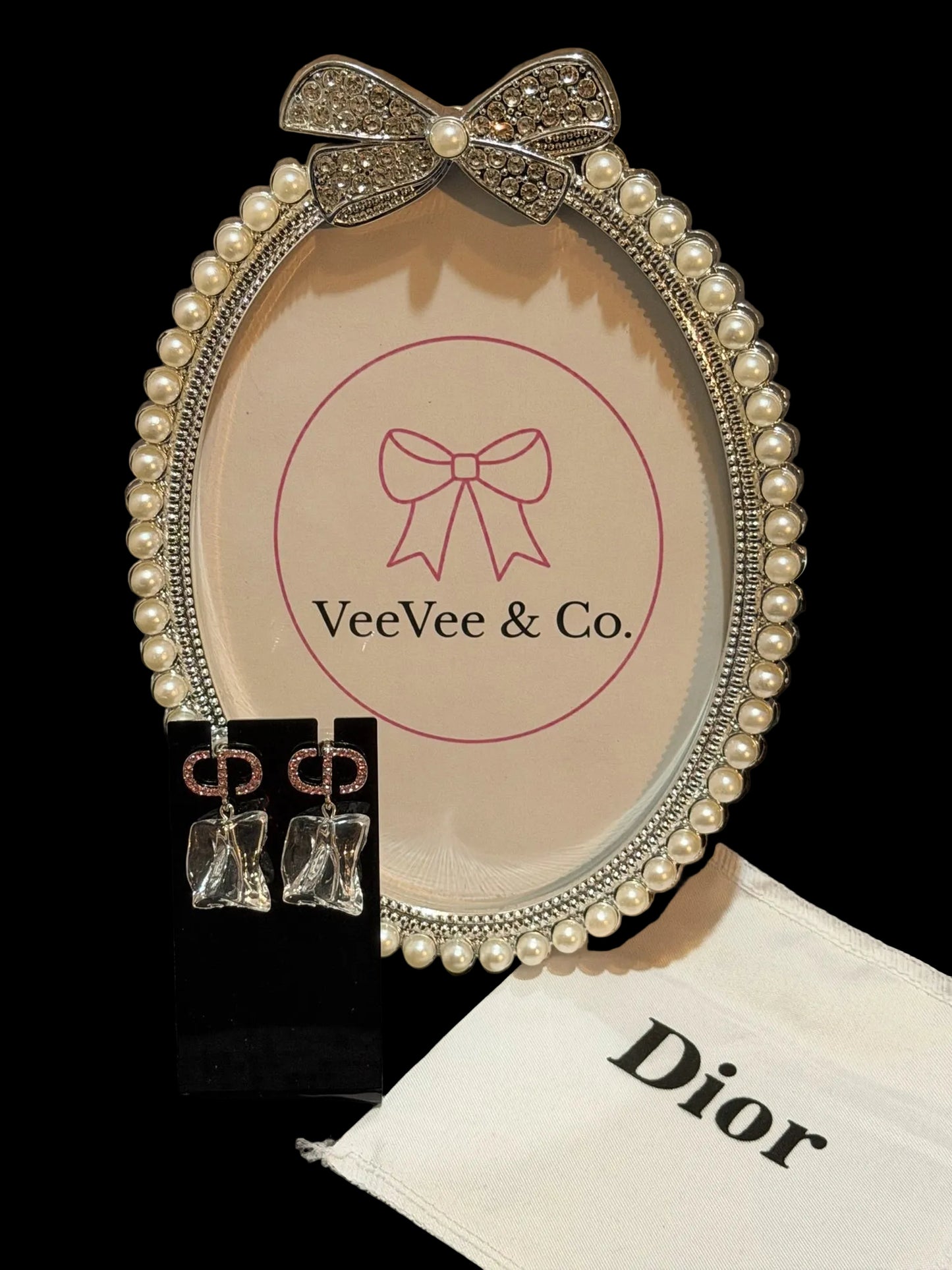 Paris Pop Princess Pink Crystal Drop Earrings