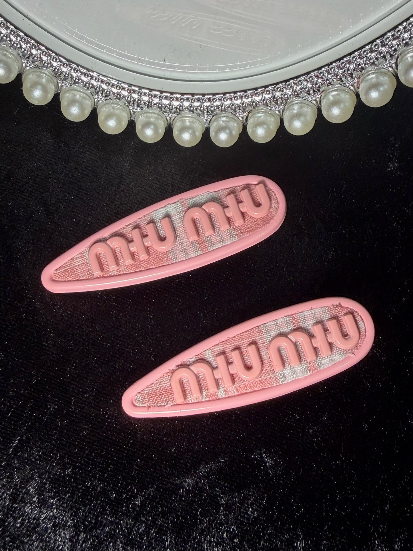Pink Plaid Preppy Alligator Clips