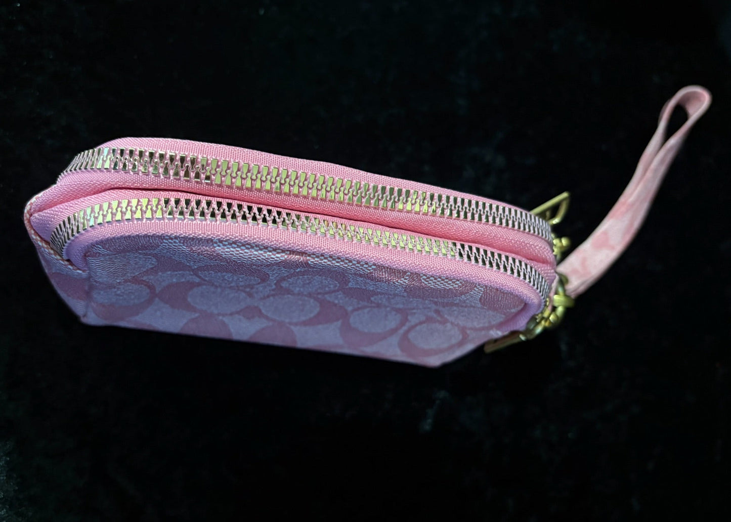 Blush Duo Zip Wristlet
