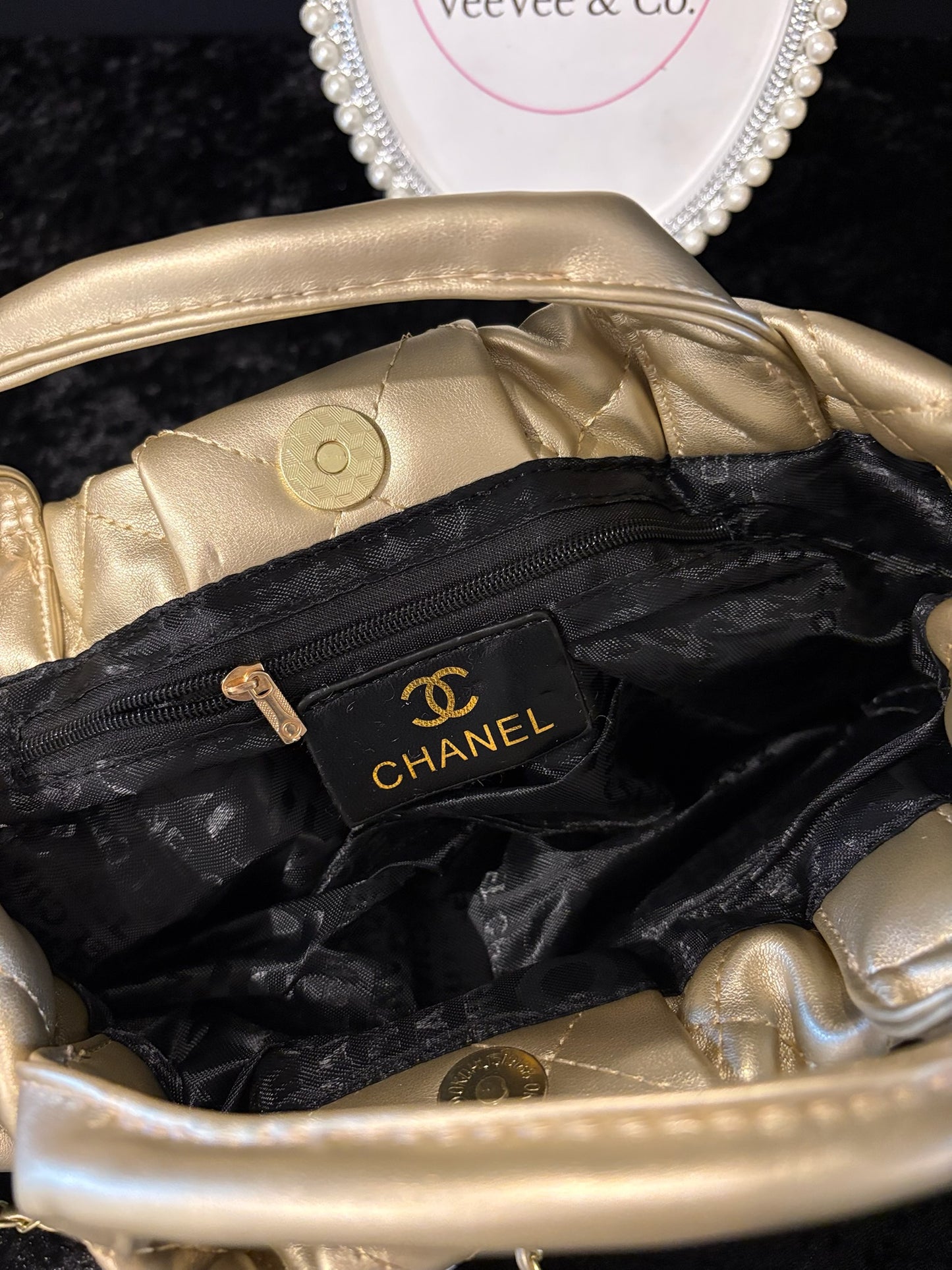 Golden Bow Babe Bag