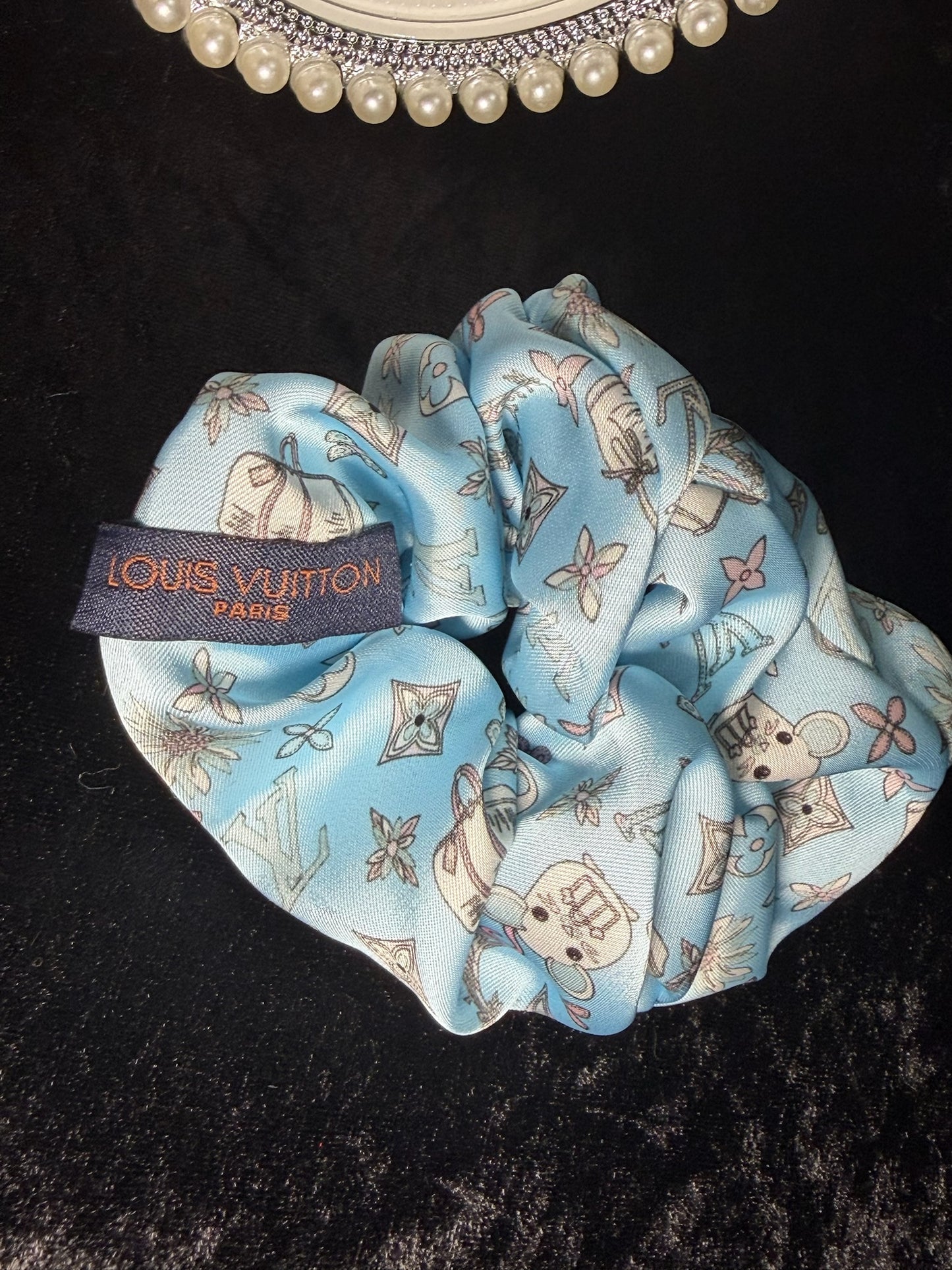 Sky Sweet Monogram Scrunchie