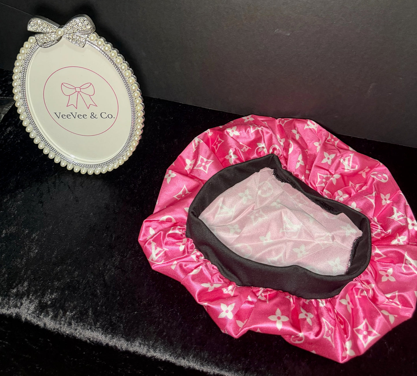Pink Dream Satin Bonnet Duo