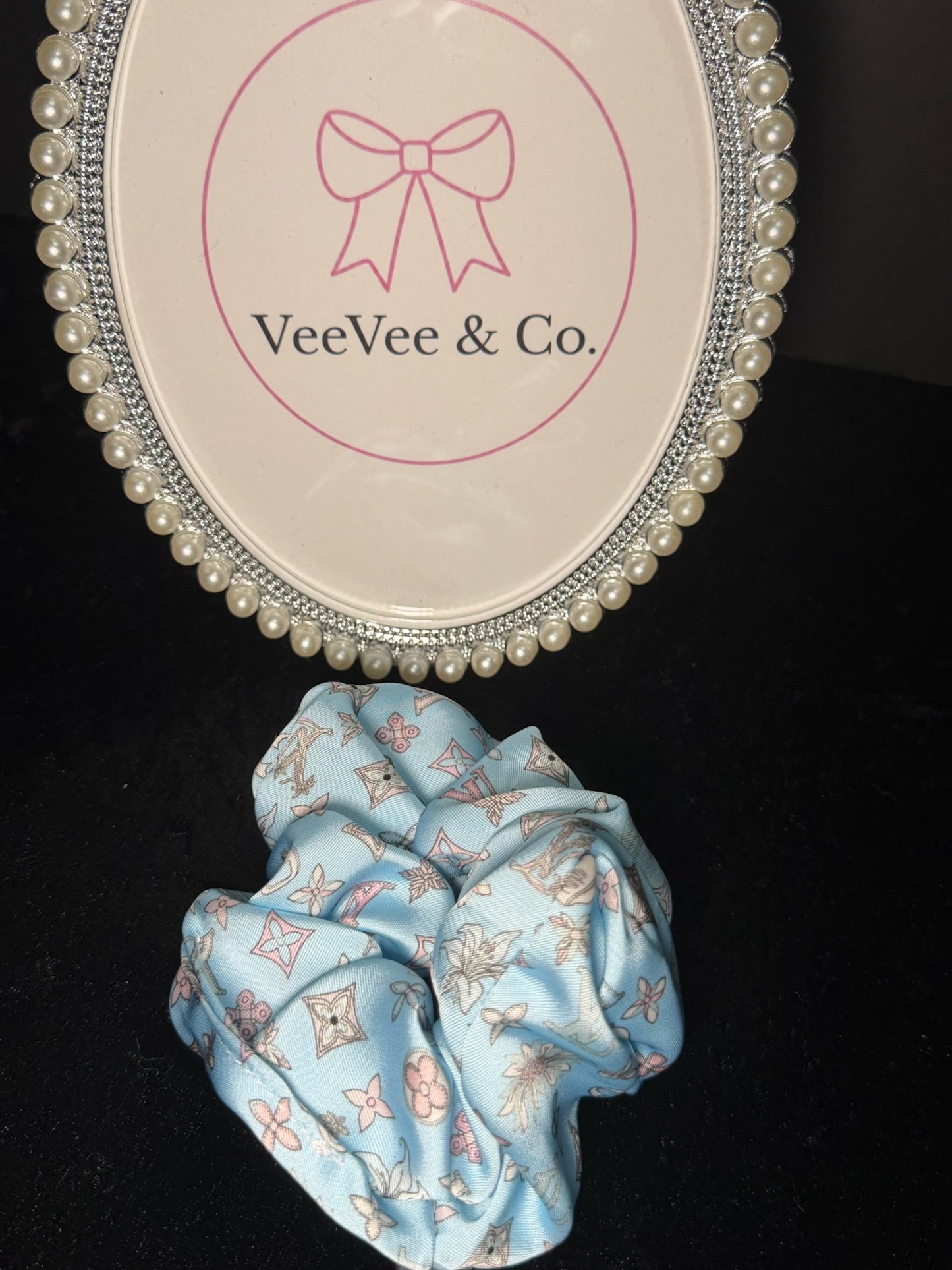 Sky Sweet Monogram Scrunchie