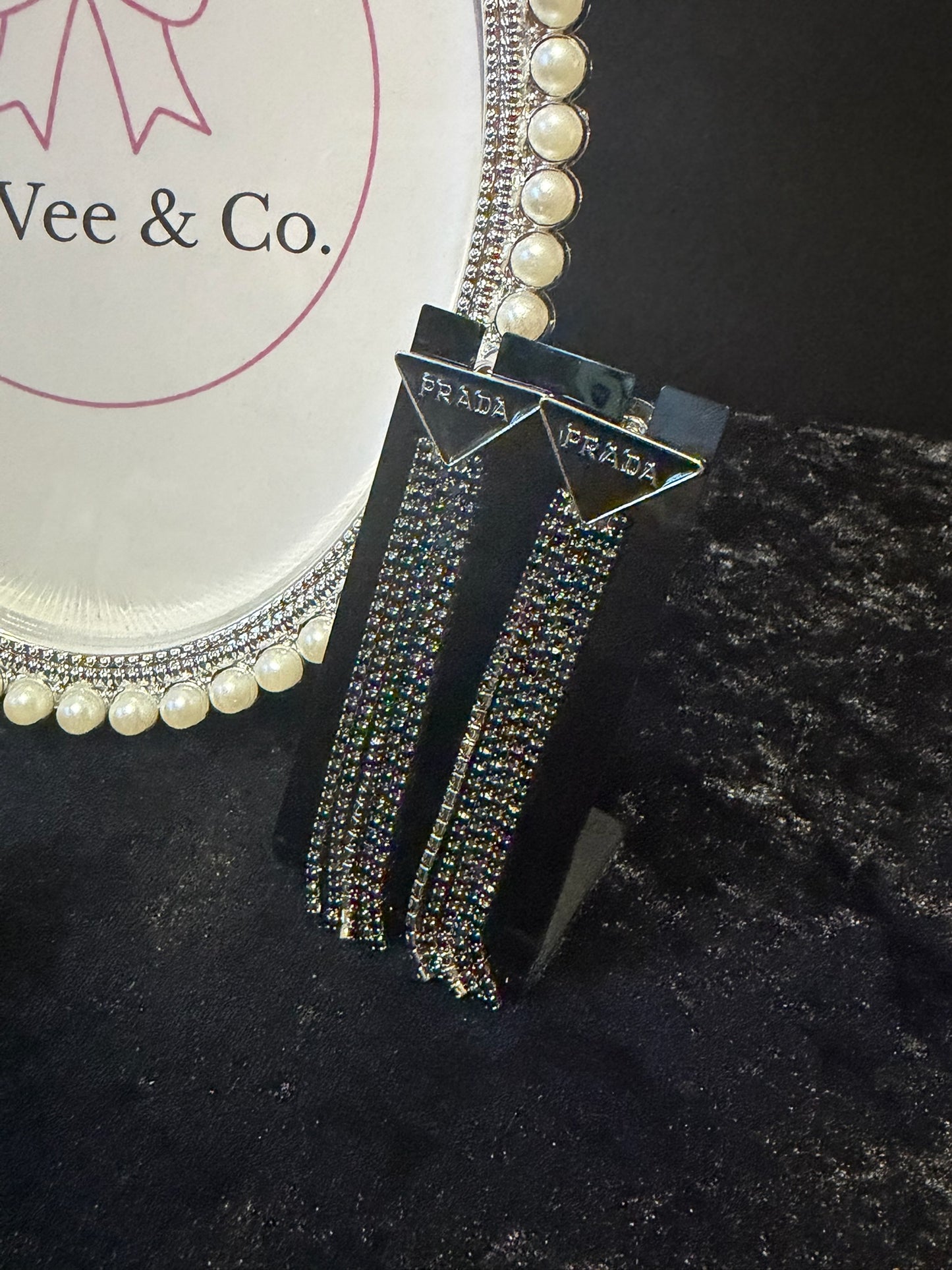 Midnight Muse Black Crystal Dangle Earrings