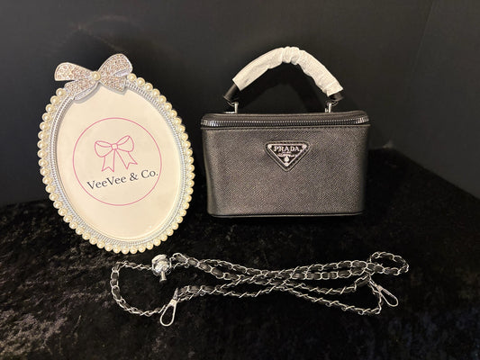 Midnight Convertible Luxe Bag ✨ Crossbody & Vanity Pouch